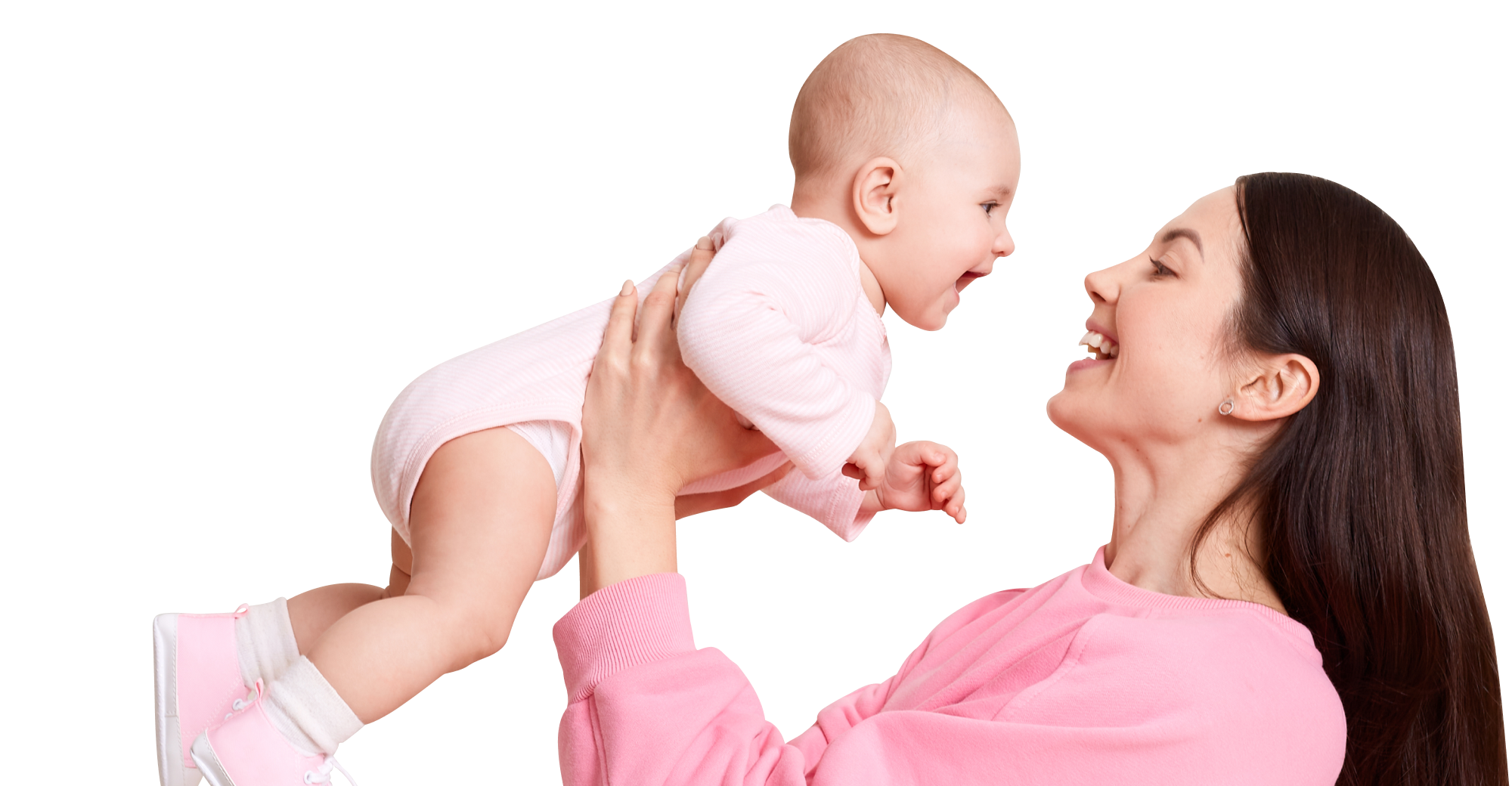 Мама и ребенок смеются